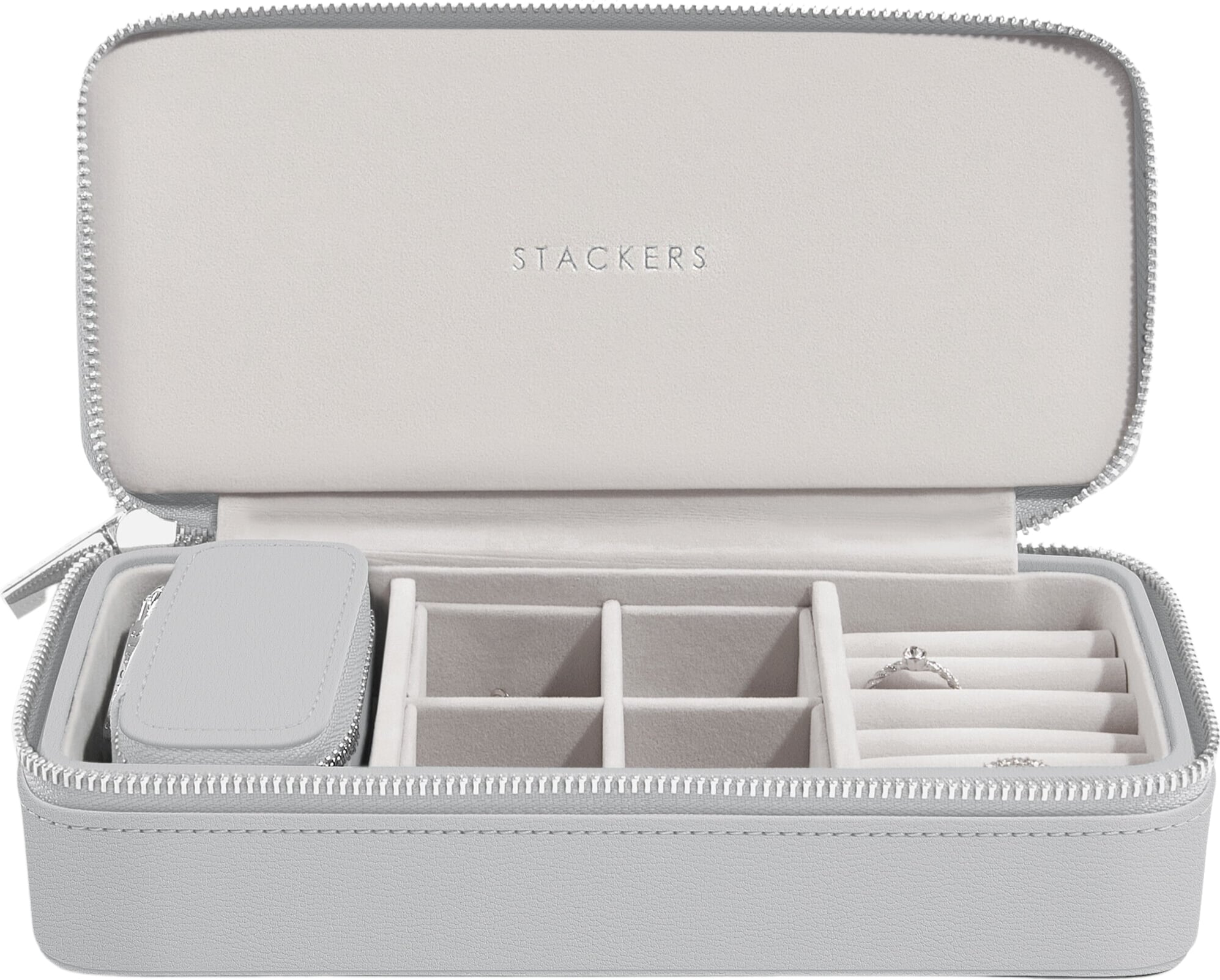 Travel Large Stackers Schmuck-Reisekästchen Steingrau