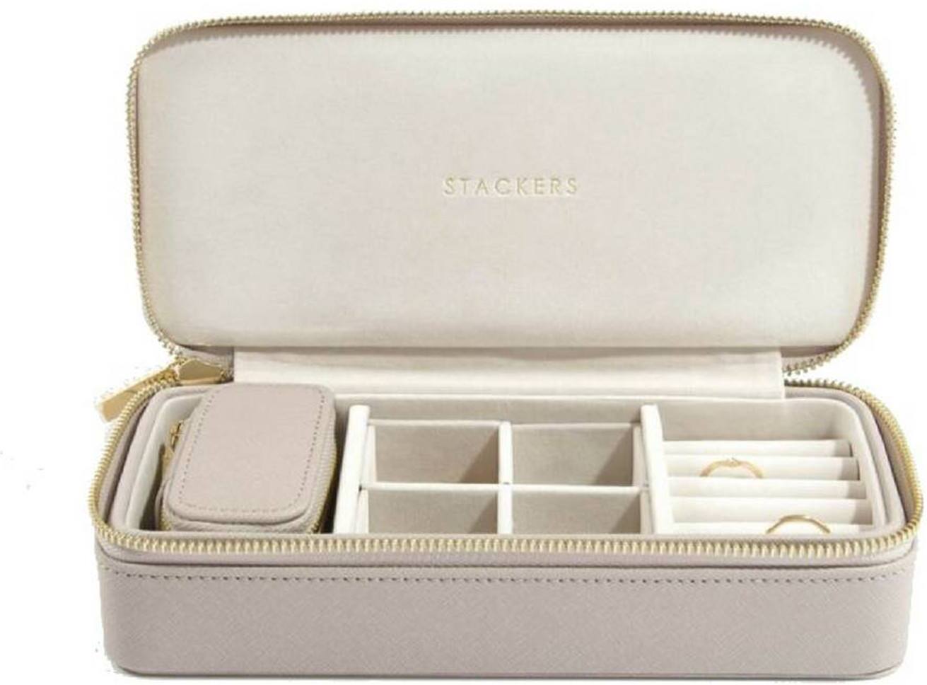 Travel Large Stackers Schmuck-Reisekästchen taupe