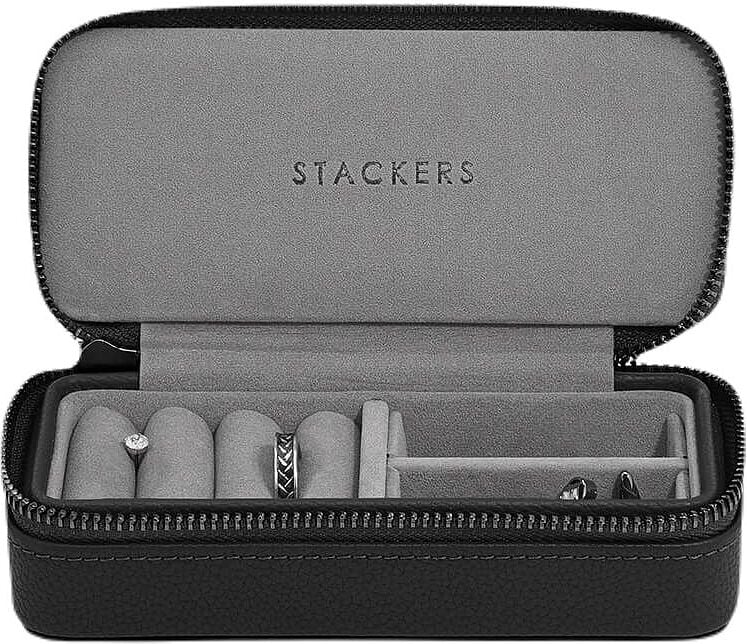 Travel Medium Stackers Pebble Schmuck-Reisekästchen schwarz