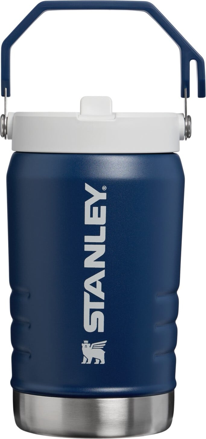 IceFlow Flip Straw Thermosflasche mit Griff, Dark Navy, 1,18 l