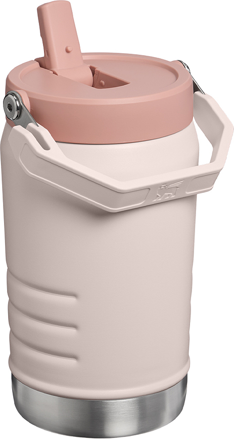 IceFlow Flip Straw Thermosflasche mit Griff, Rose Quartz, 1,18 l, gelb