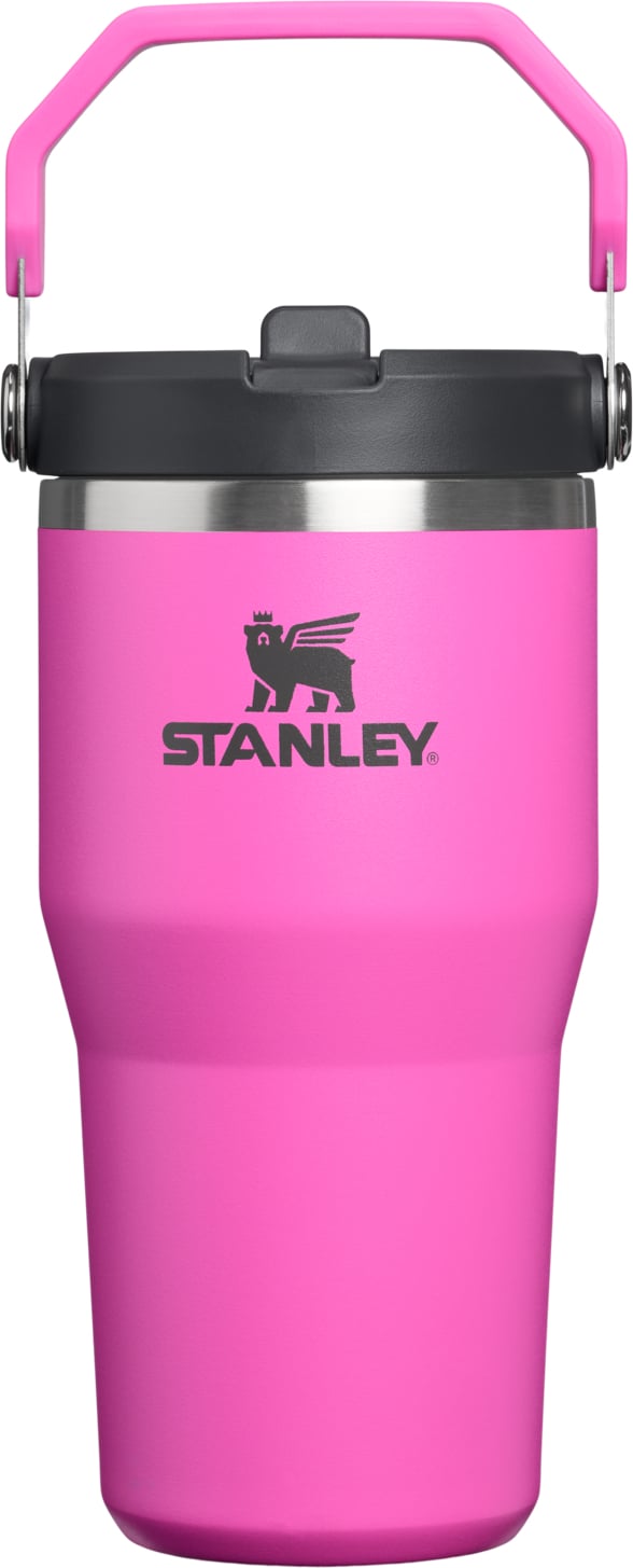 IceFlow Hot Pink Thermobecher mit Griff und Strohhalm 590 ml