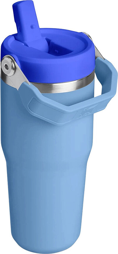 Iceflow termisk mugg med handtag och sugrör Purple Dust 410 ml