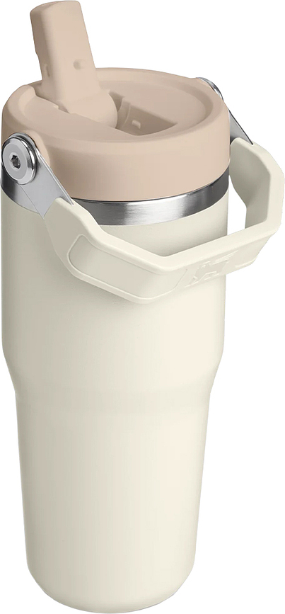Iceflow termisk mugg med handtag och sugrör Purple Dust 410 ml