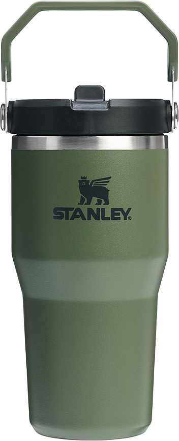 IceFlow termisk mugg med handtag och sugrör, Dried Pine, 590 ml