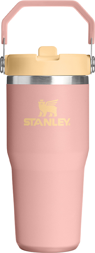 Iceflow termokrus med håndtag og sugerør Peach Rose 410 ml