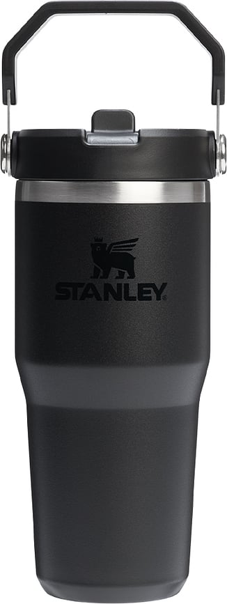 Iceflow Thermal Mug with Handle and Straw, Black, 410 ml