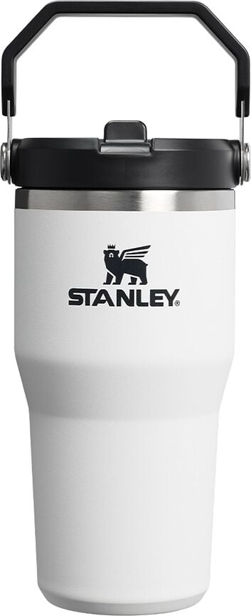 IceFlow Thermal Mug with Handle and Straw, Chalk, 590 ml