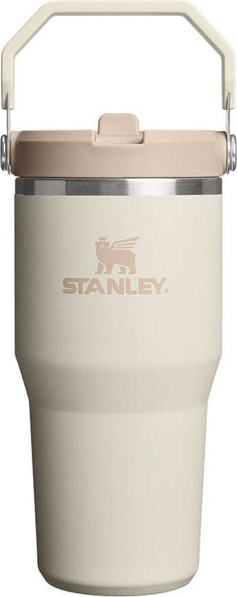 IceFlow Thermal Mug with Handle and Straw, Cream, 590 ml