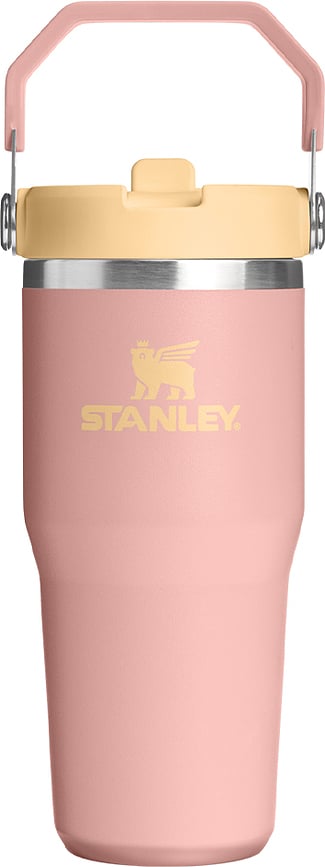Iceflow Thermal Mug with Handle and Straw, Peach Rose, 410 ml