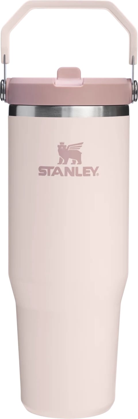 IceFlow Thermobecher mit Griff und Strohhalm, 890 ml, Rose Quartz