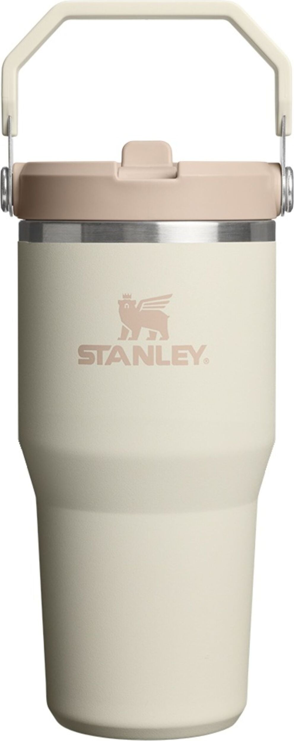 IceFlow Thermobecher mit Griff und Strohhalm, Cream, 590 ml