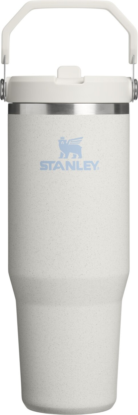 IceFlow Thermobecher mit Griff und Strohhalm Pale Stone Speckle 890 ml