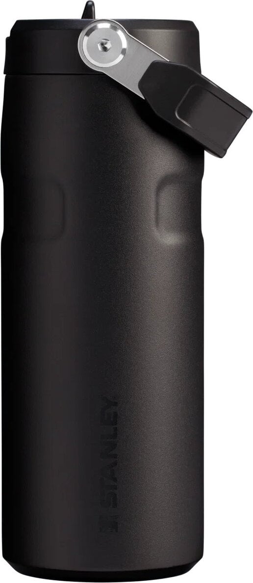 IceFlow Thermoflasche mit Strohhalm 2.0, Black, 470 ml