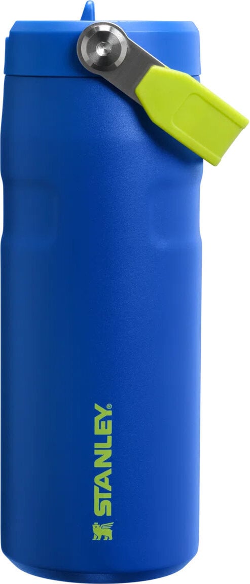 IceFlow Thermoflasche mit Strohhalm, Cobalt Chartreuse, 470 ml