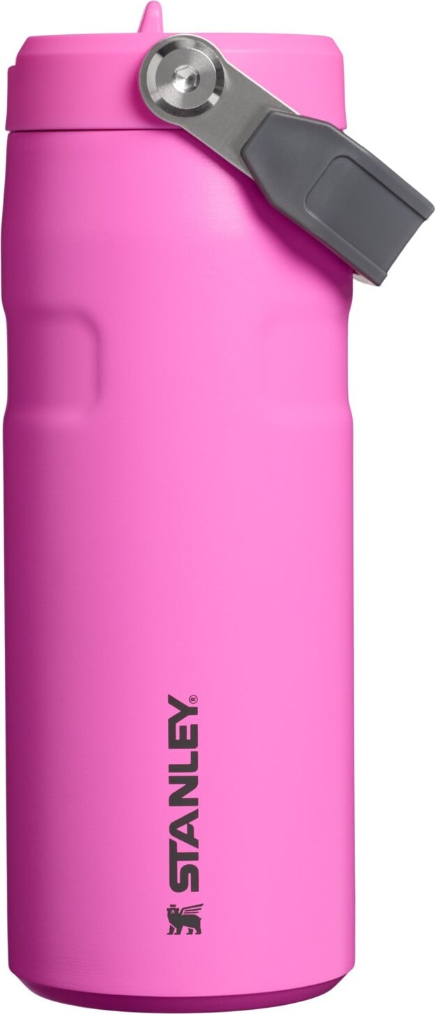 IceFlow Thermoflasche mit Strohhalm, Hot Pink, 470 ml