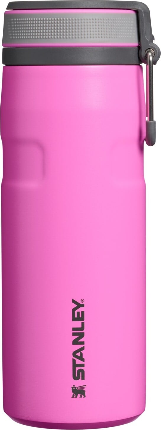 IceFlow Twist Flip Thermoflasche mit Strohhalm, Hot Pink, 470 ml