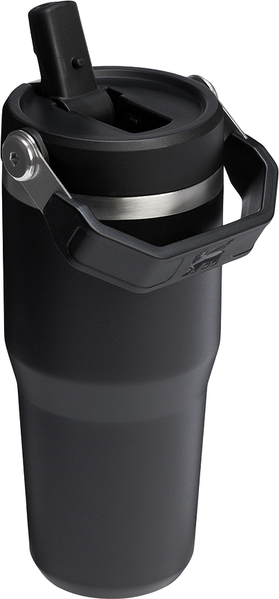 Mug isotherme Iceflow avec anse et paille, Purple Dust, 410 ml