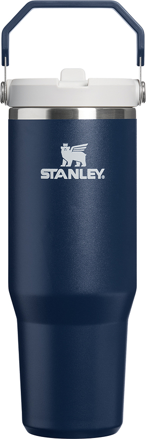 Mug isotherme IceFlow Dark Navy avec anse et paille 890 ml