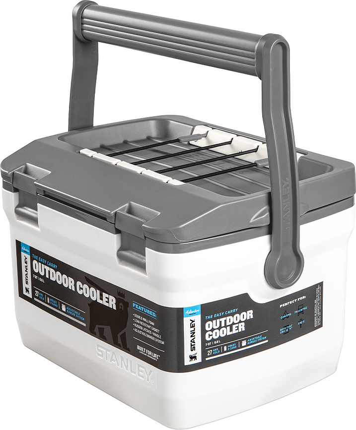 Nevera Portátil pasiva Adventure, 28,3 L, blanco y gris