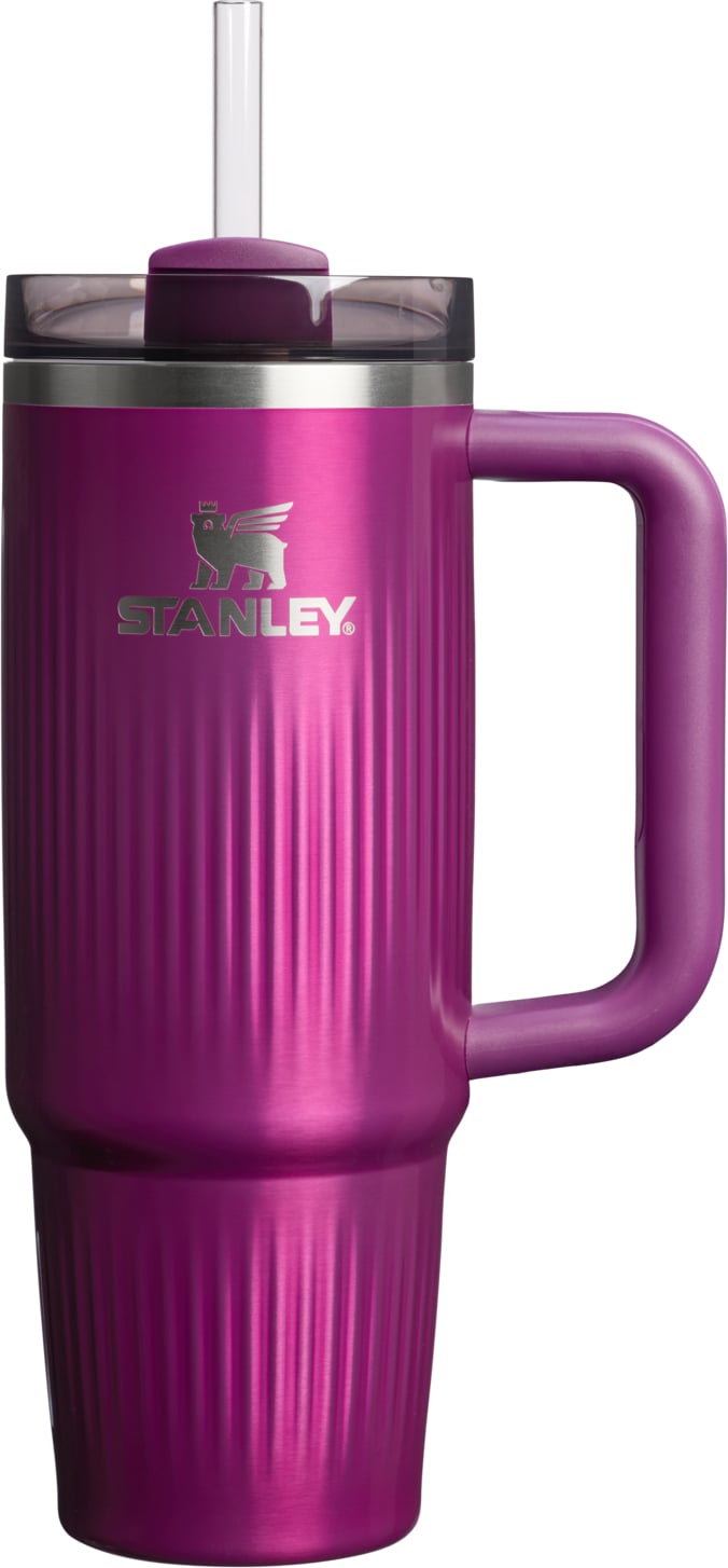Quencher H2.0 Fluted Mulberry Shine Thermobecher mit Strohhalm 890 ml