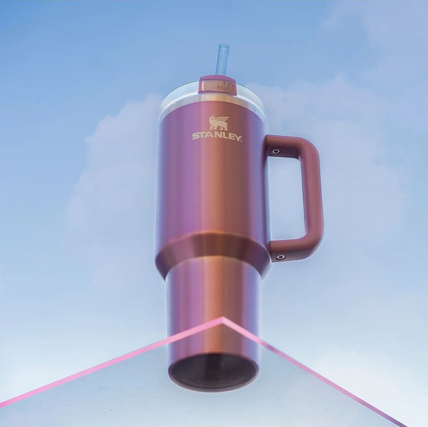 Quencher H2.0 Θερμός Κούπα με καλαμάκι, 1,18 l, Apricot Court Geo, βερικοκί