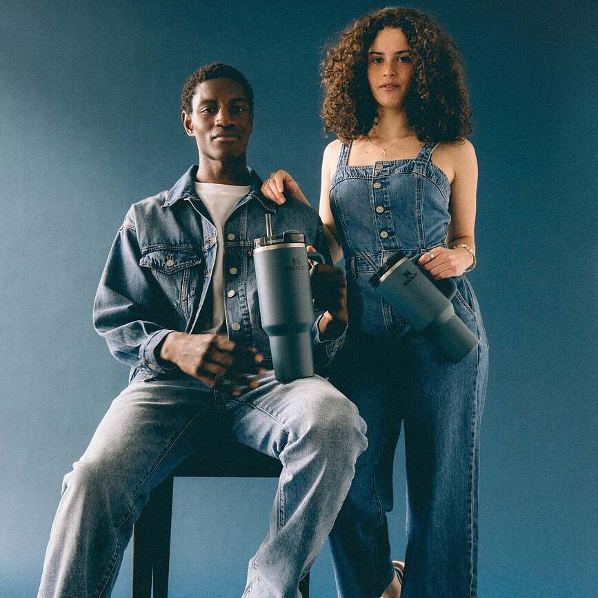 Quencher H2.0 Cherry Blossom Gobelet isotherme avec paille, 1,18 L