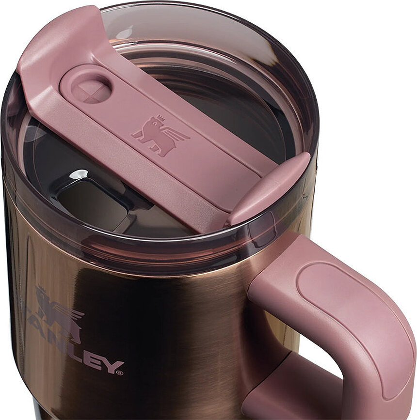 Tazza termica con cannuccia Quencher H2.0 Flowstate Polished Rose Gold 600 ml