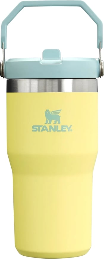 Tazza termica IceFlow con manico e cannuccia 590 ml, pomelo