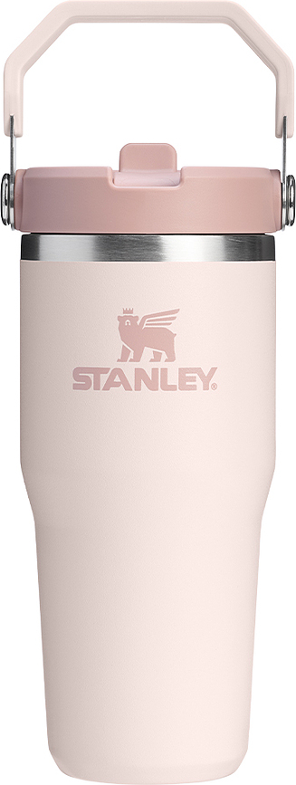 Tazza termica Iceflow Rose Quartz con manico e cannuccia, 410 ml