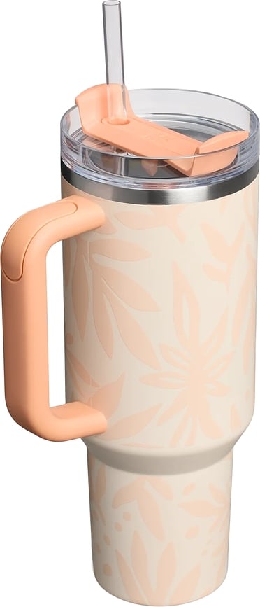 Vaso Térmico con pajita Quencher H2.0 Flowstate Apricot Palms, 1.18 l