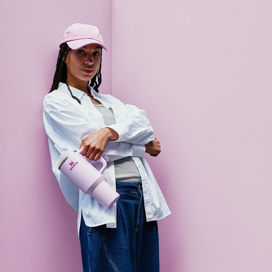 Vaso Térmico con pajita Quencher H2.0, 890 ml, Violet Blossom