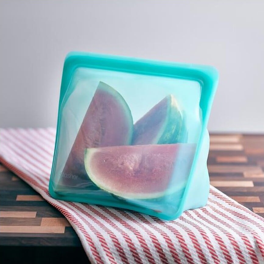 Bolsa de silicona para alimentos Stasher Stand Up Mega, 3 l, transparente