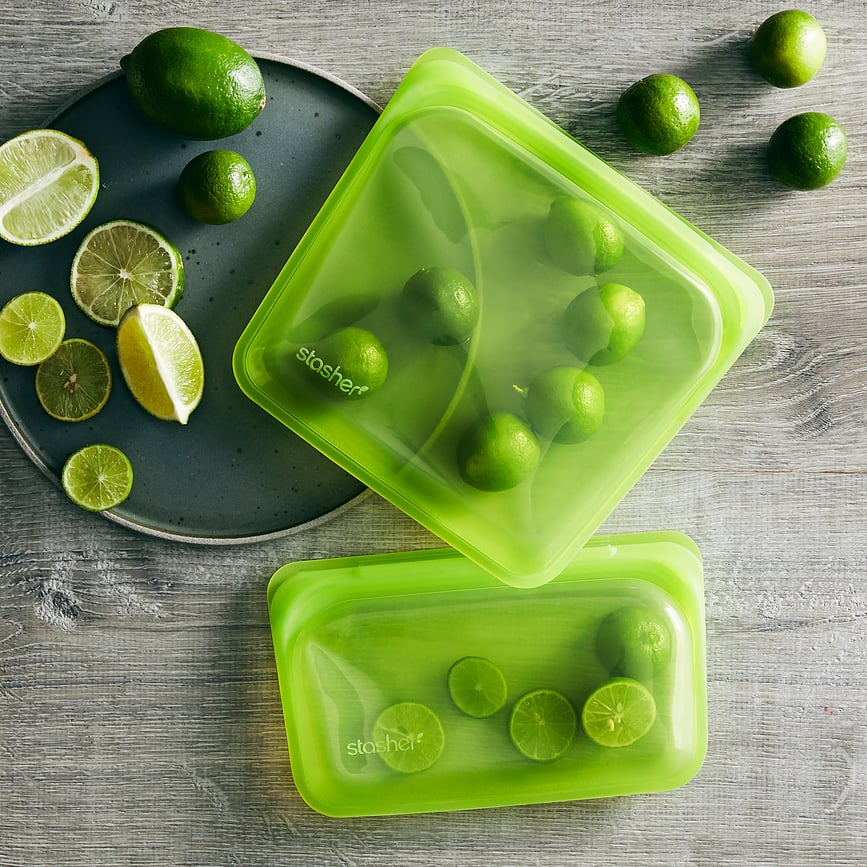 Bolsa de silicona Stasher, para snacks, transparente