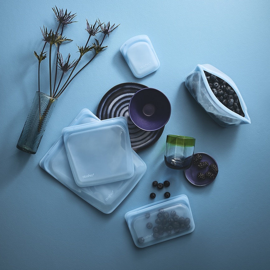 Bolsa de silicona Stasher Rainbow, para sándwiches, lavanda