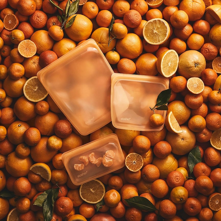 Bolsa de silicona Stasher Rainbow, para sándwiches, lavanda