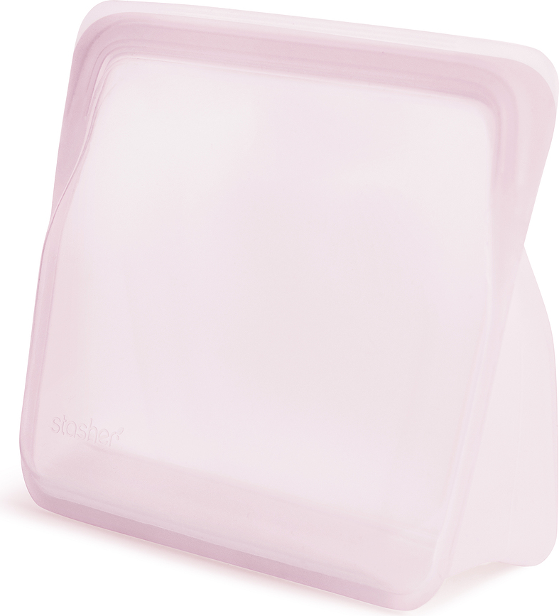 Silicone zakje voor etenswaren Stasher Stand Up Mid Rainbow 1,5 l roze