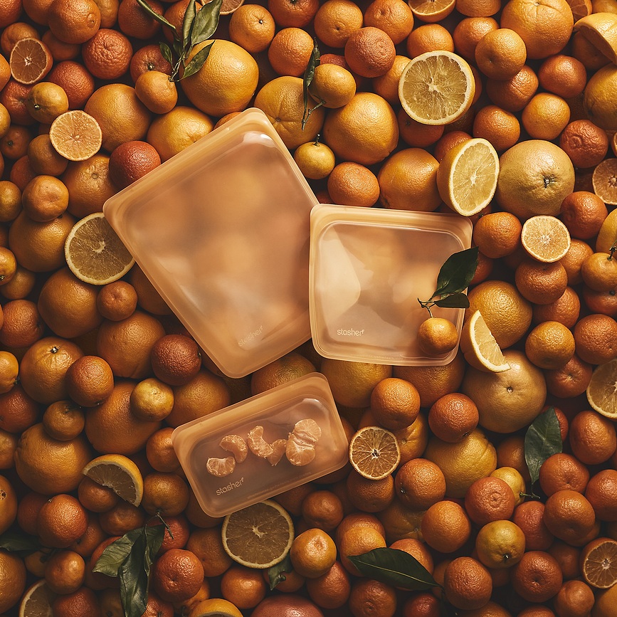 Stasher Rainbow Vrečka za sendviče, silikonska, sivka