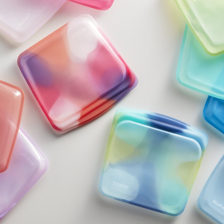Stasher Sac de Rangement pour sandwichs, en silicone, transparent
