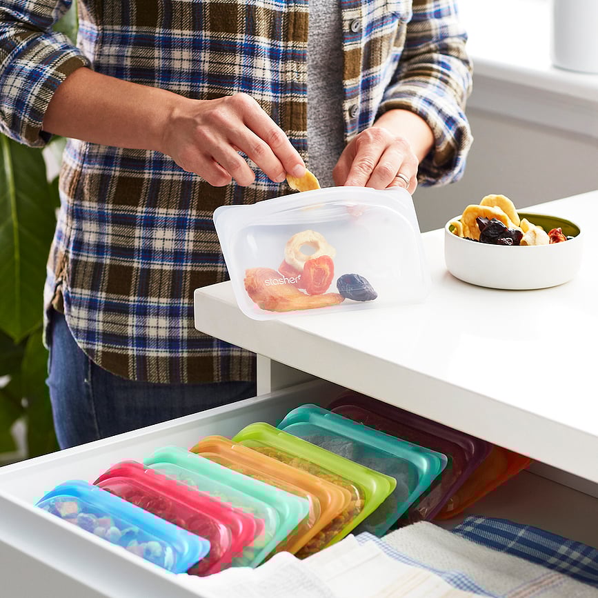 Stasher Σακούλα σιλικόνης, για σνακ, διαφανής