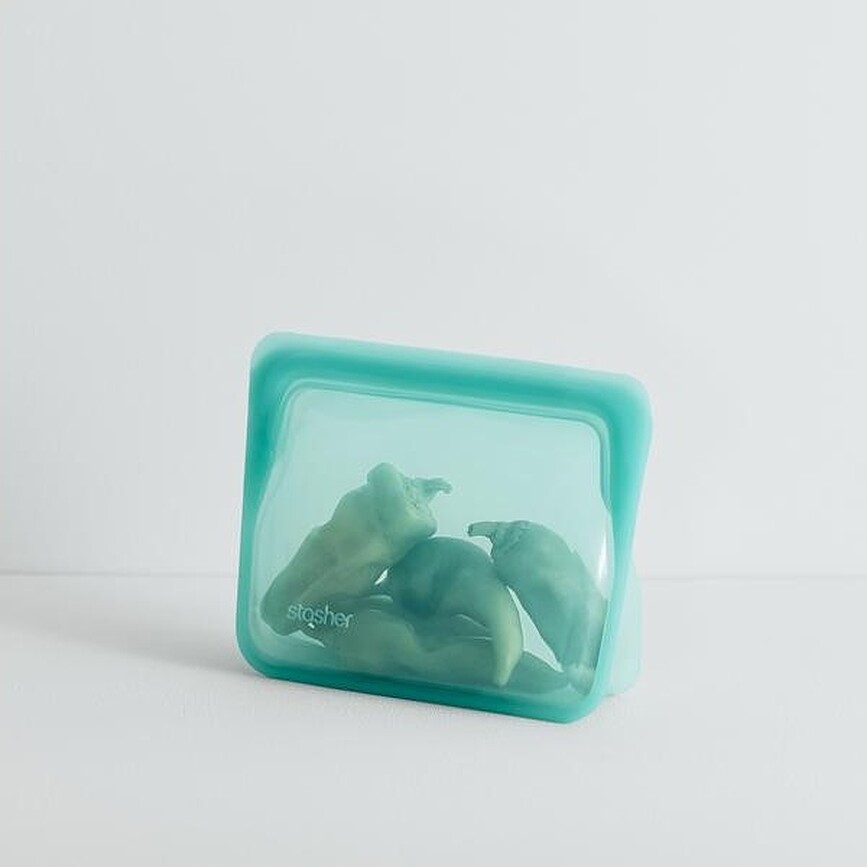 Stasher Stand Up Mini Poche alimentaire en silicone, 0,8 L, transparente