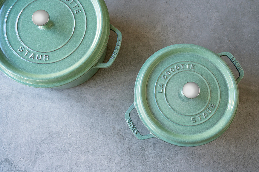 Mini Cocotte de hierro fundido, 250 ml, verde menta