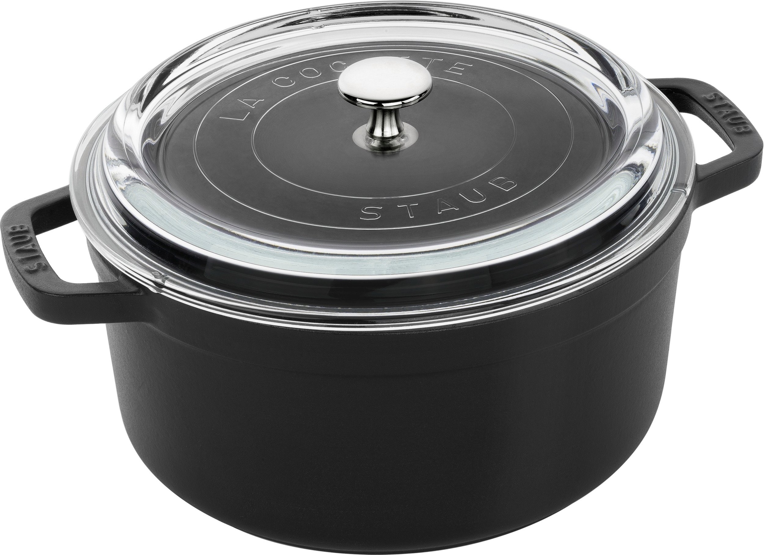 Garnek La Cocotte 3,8 l czarny ze szklaną pokrywką
