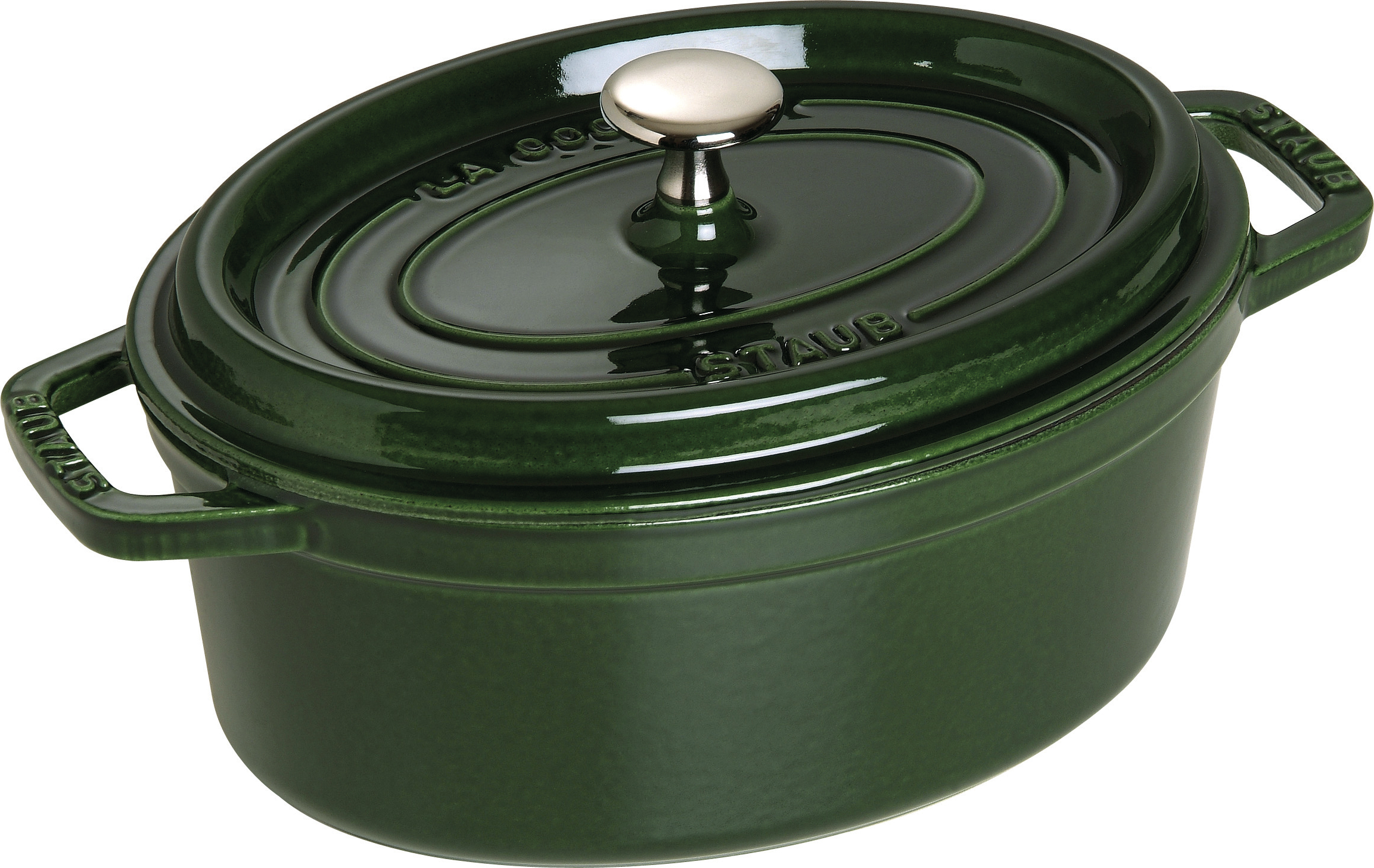 Garnek La Cocotte owalny 2,35 l zielony żeliwny