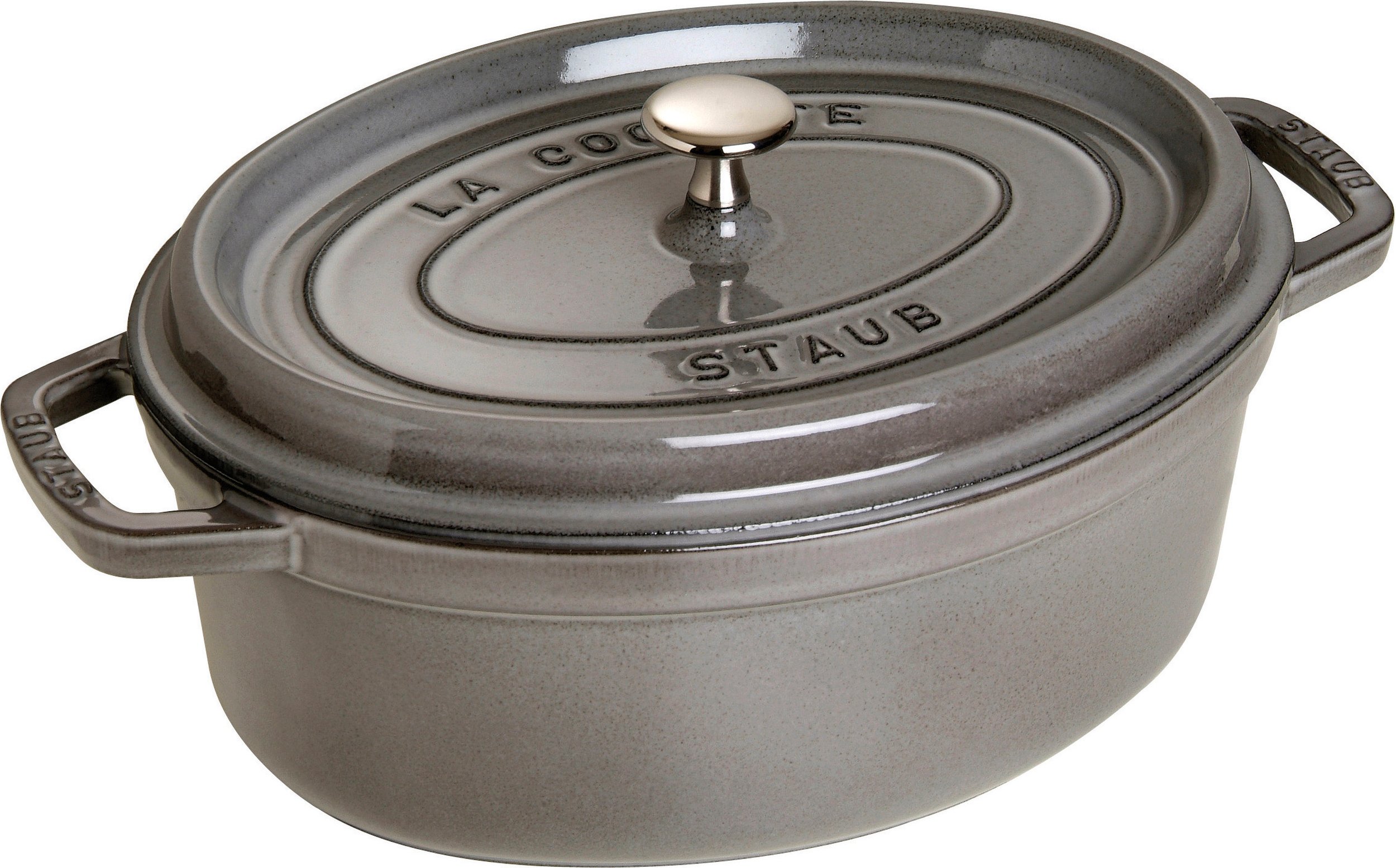Garnek La Cocotte owalny 3,2 l grafitowy żeliwny
