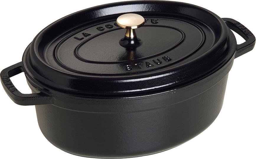 Garnek La Cocotte owalny 5,5 l czarny żeliwny