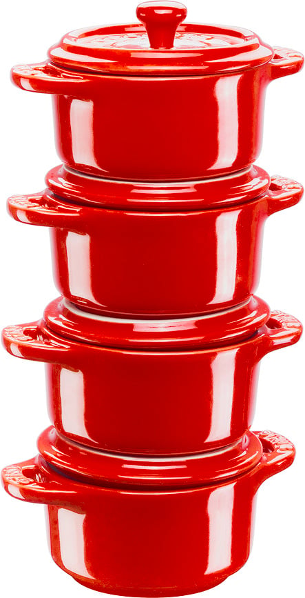 Kokilki Mini Cocotte 200 ml czerwone 4 szt.