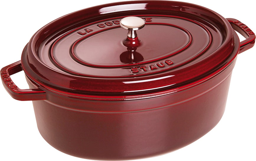 La Cocotte Cooking pot 6,7 l oval grenadine cast iron