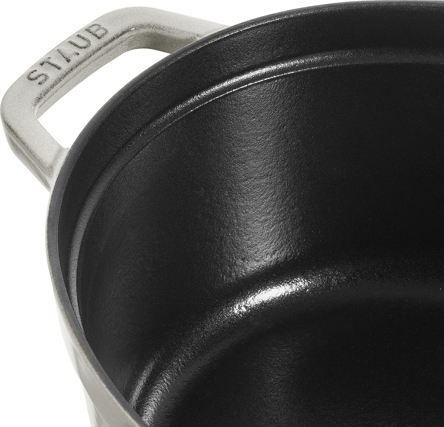 La Cocotte gryde oval 5,5 l, grøn, støbejern