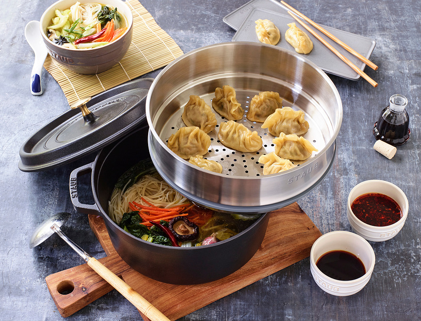 La Cocotte Lonec s parnim vložkom, 3,8 l, grafiten, litoželezen